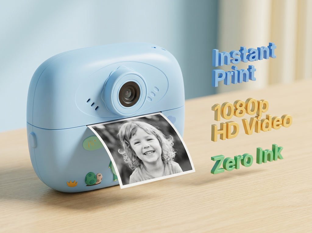 Mini Instant Print Camera & Video Recorder Zero Ink Instant Print