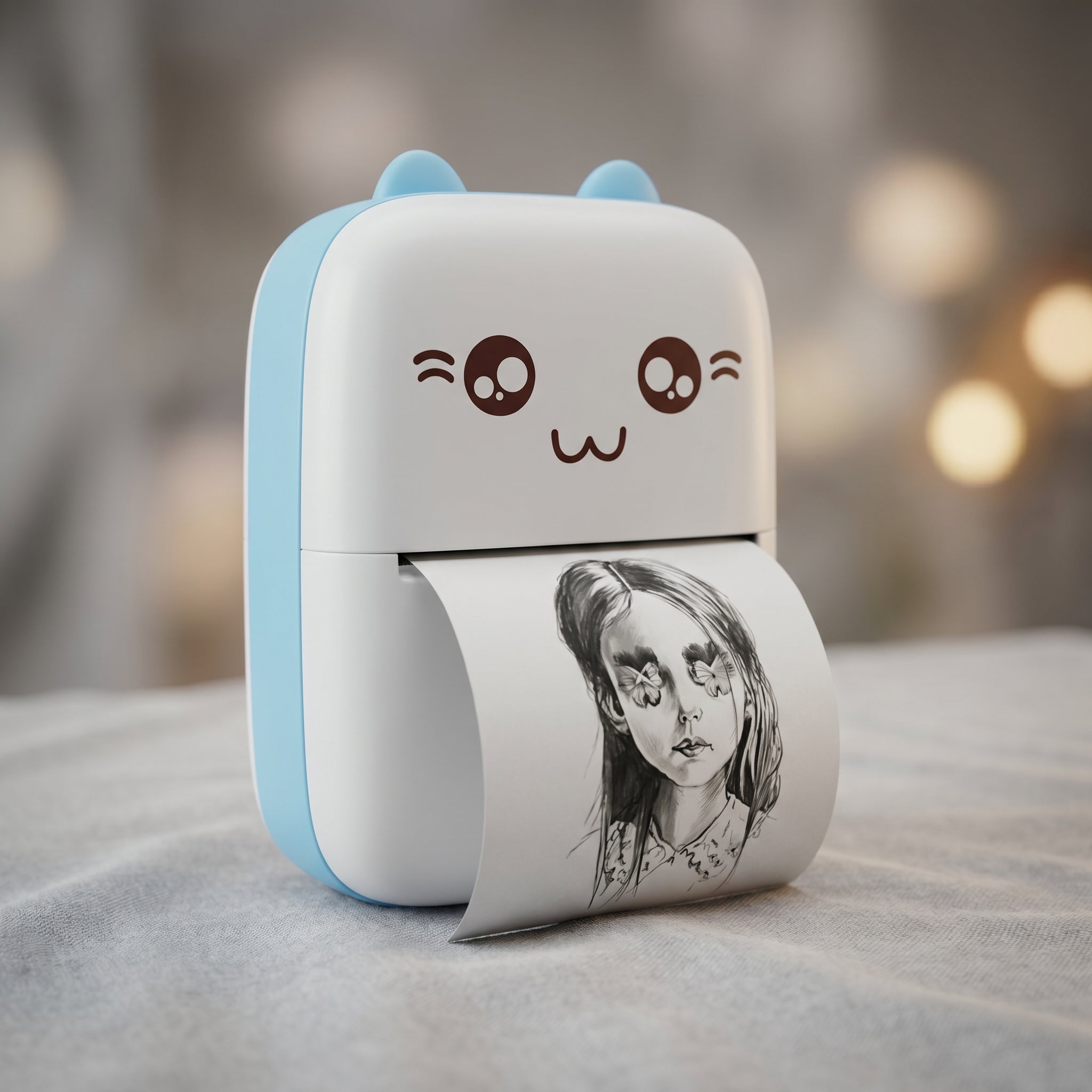 Cute Mini Bluetooth Thermal Printer - Portable Inkless Pocket Printer