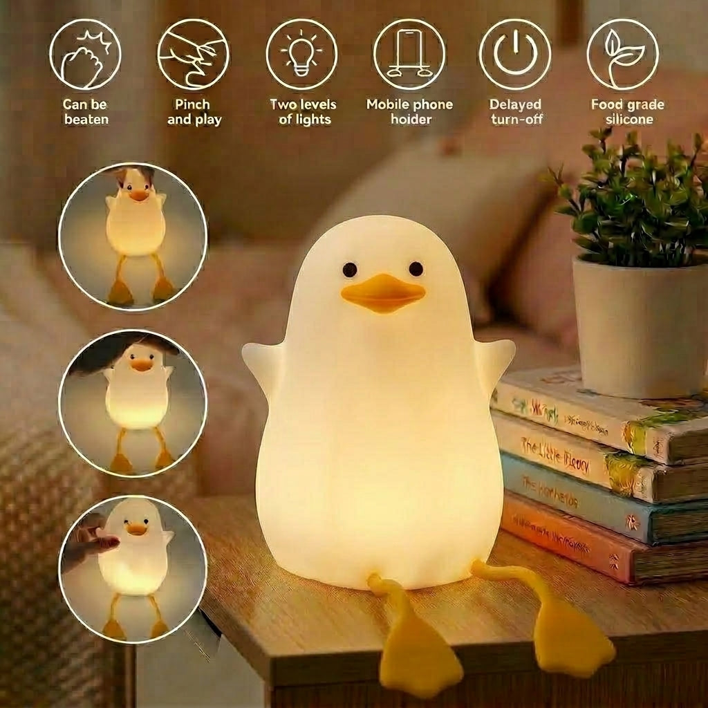 Soft Silicone Touch-Control Night Light - Color-Changing LED Bedside Lamp